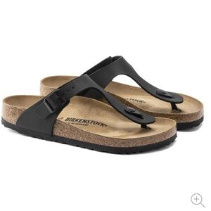 Birkenstock Gizeh black leather sandal size 37/women’s 7